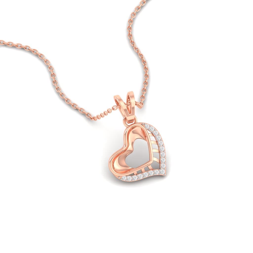 Lovable Heart Diamond Pendant