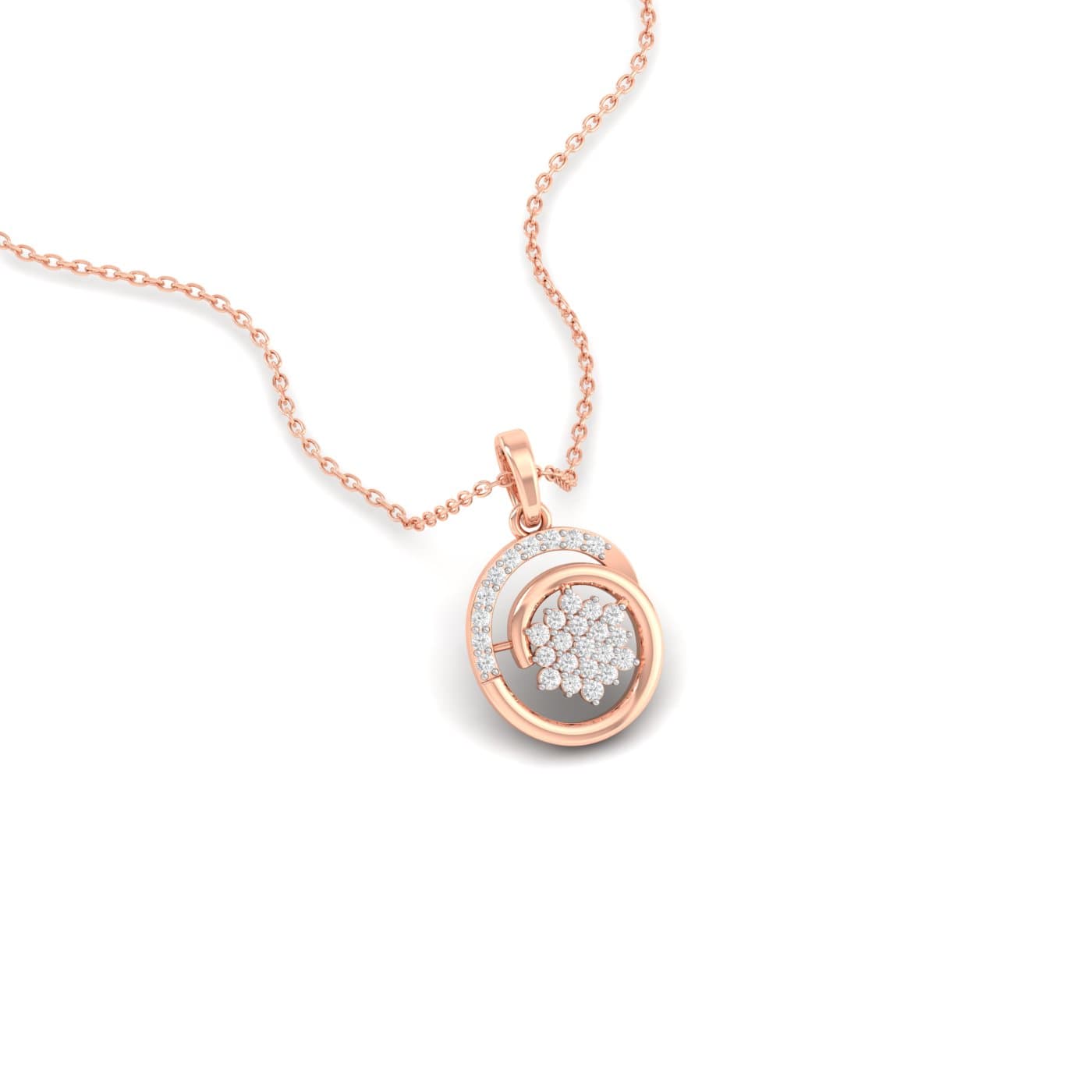 Interloop Diamond Pendant