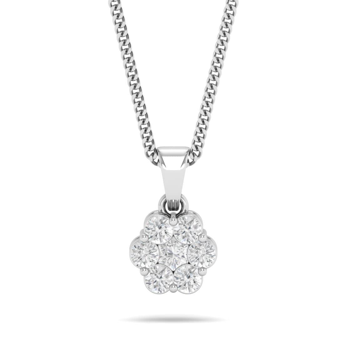 Seven Stone Fleur Diamond Pendant