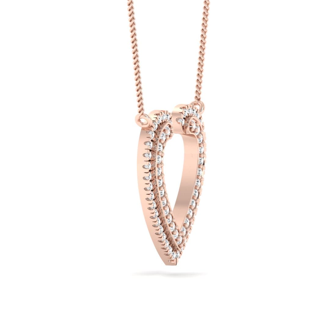 Open Heart Diamond Pendant