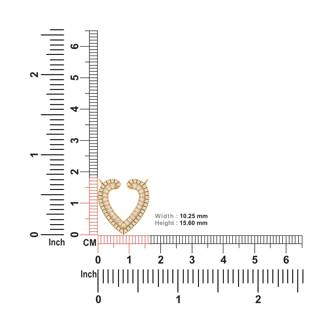 Open Heart Diamond Pendant