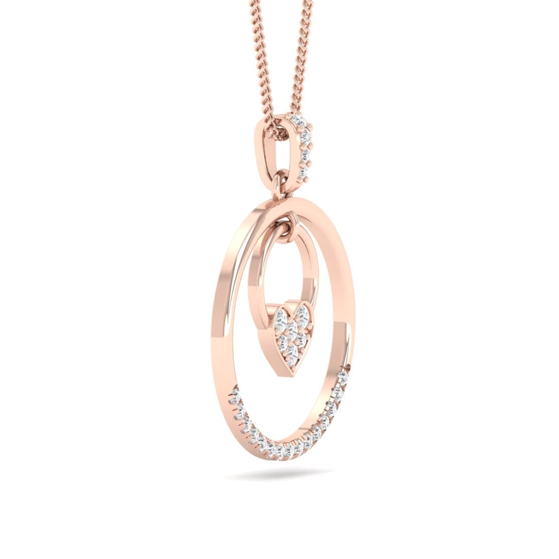 Ring Heart Diamond Pendant