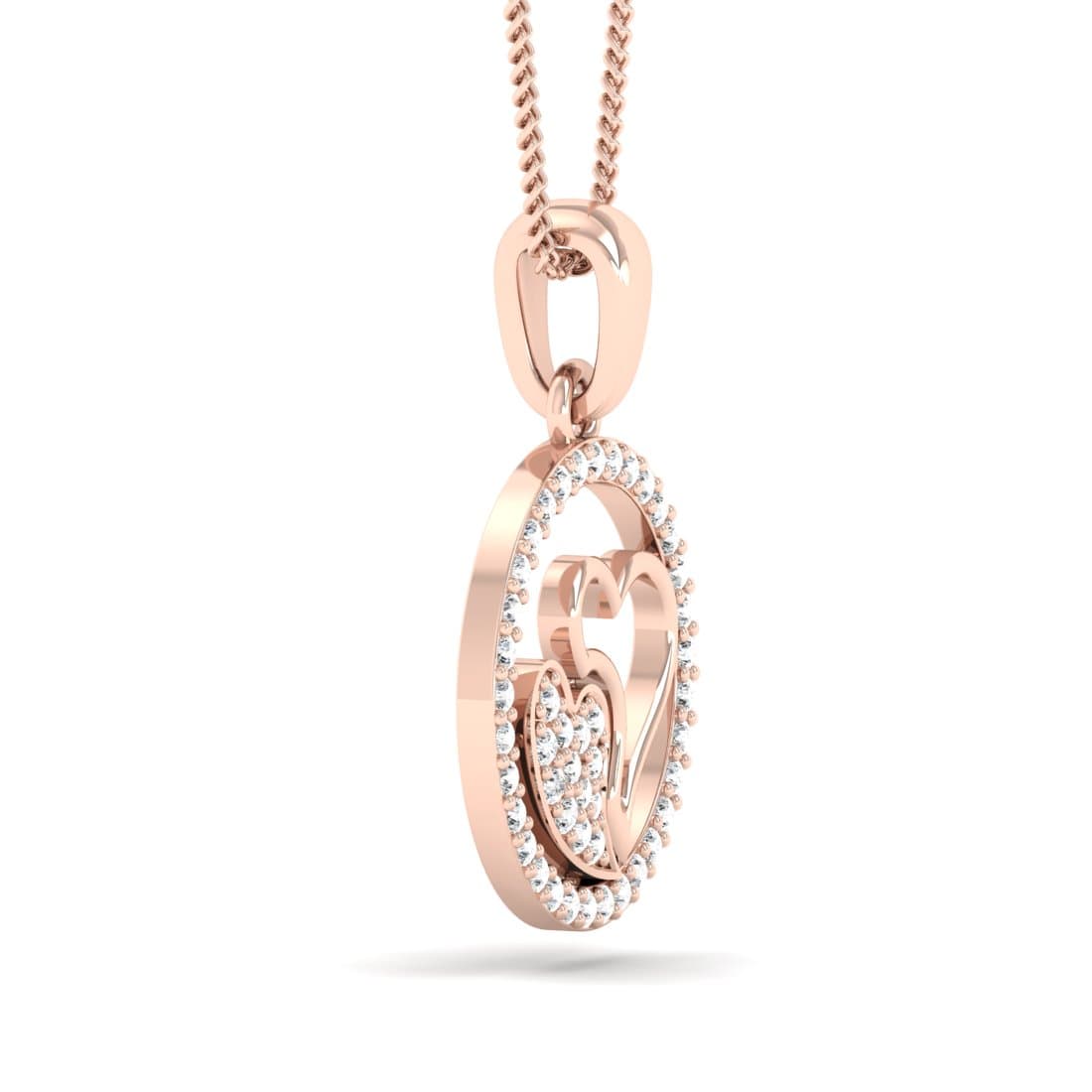 Captured Heart Diamond Pendant