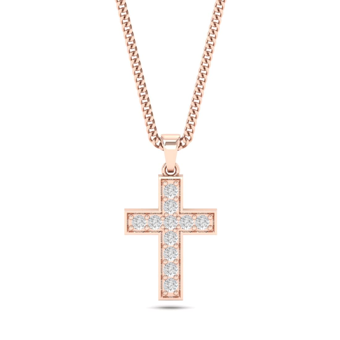 The Plus Shape Diamond Pendant