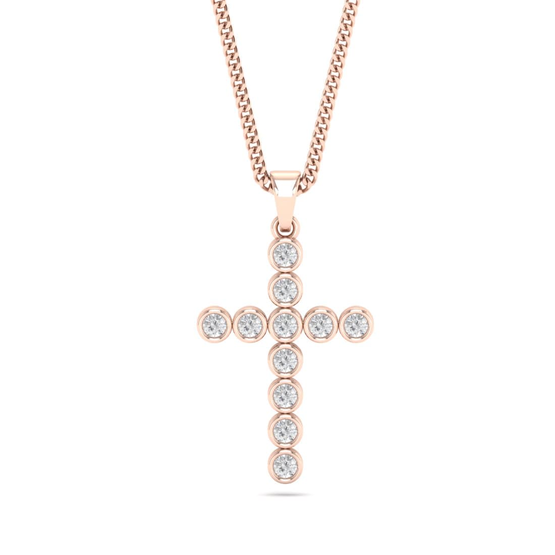 The Round Cross Diamond Pendant