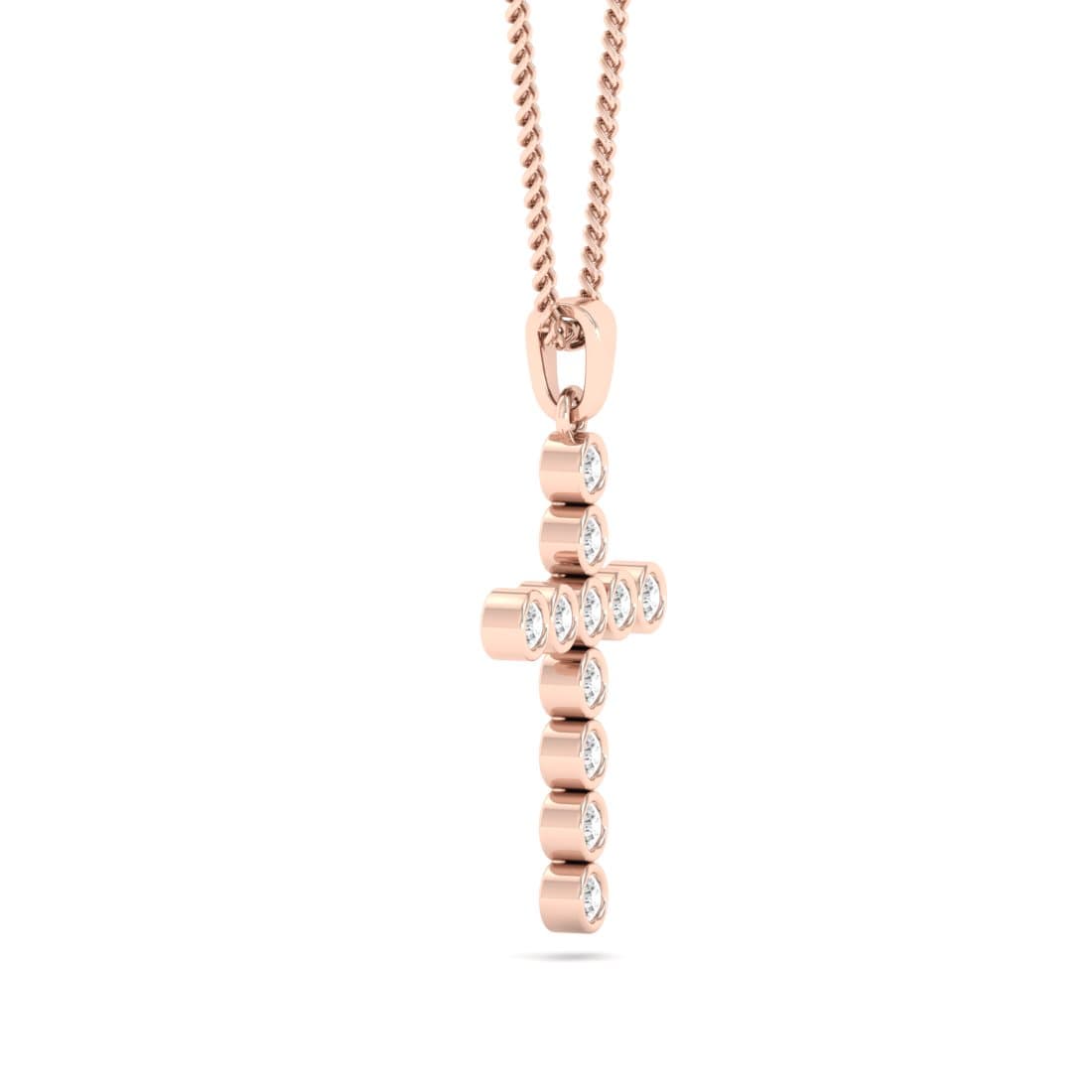The Round Cross Diamond Pendant