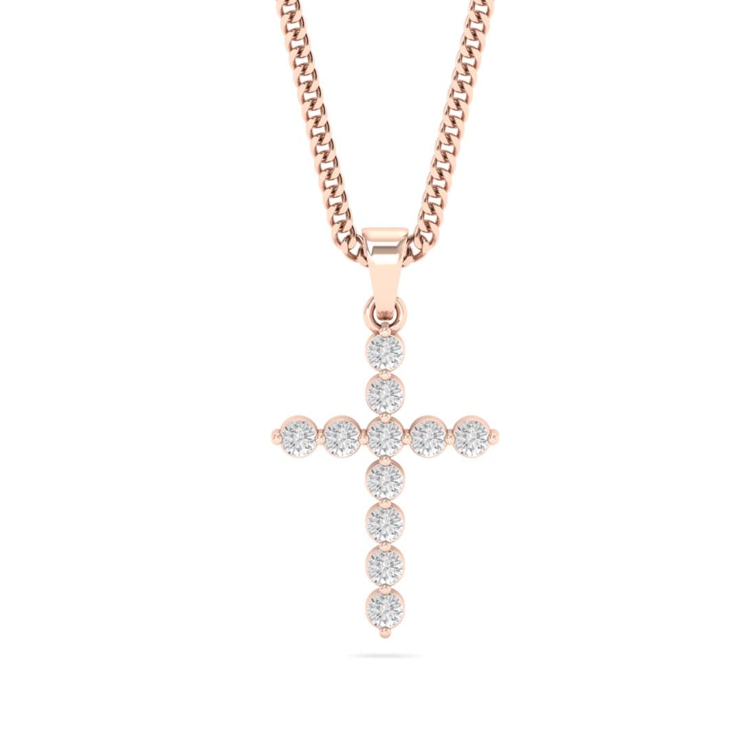Navya Diamond Cross Pendant