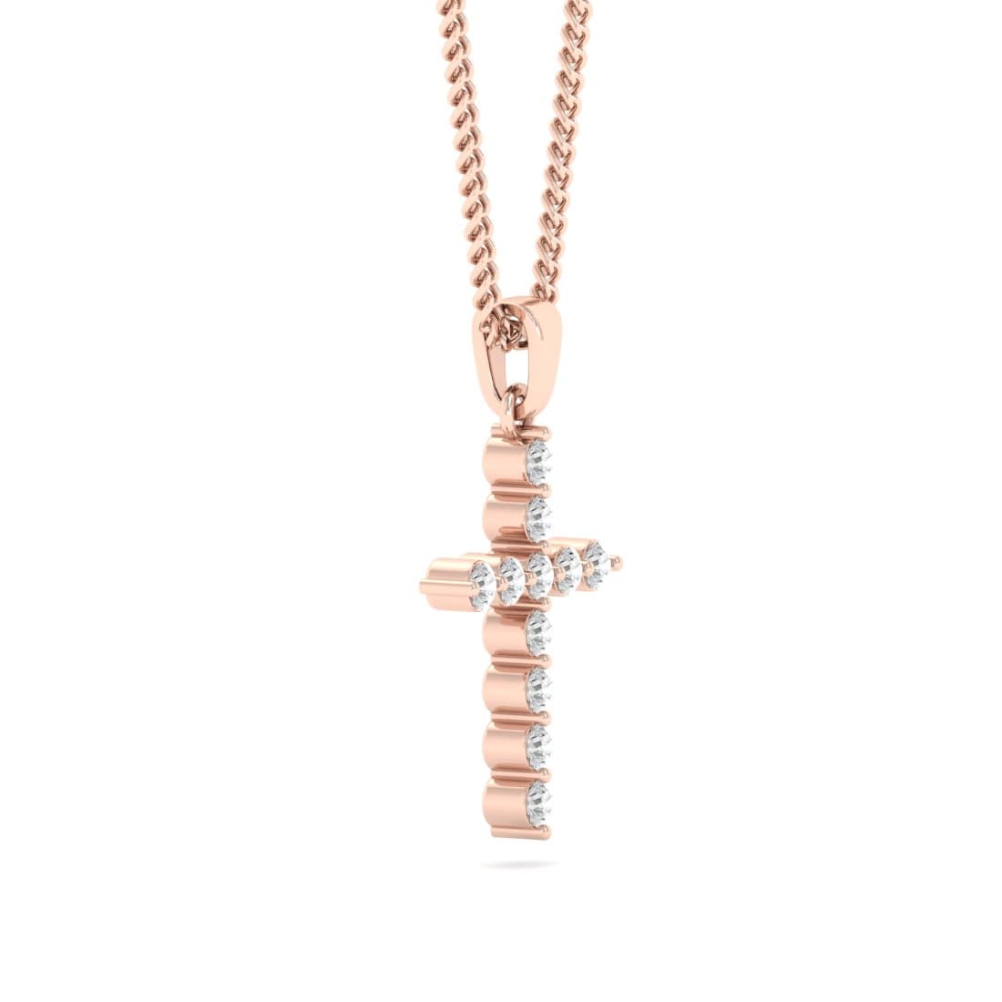 Navya Diamond Cross Pendant