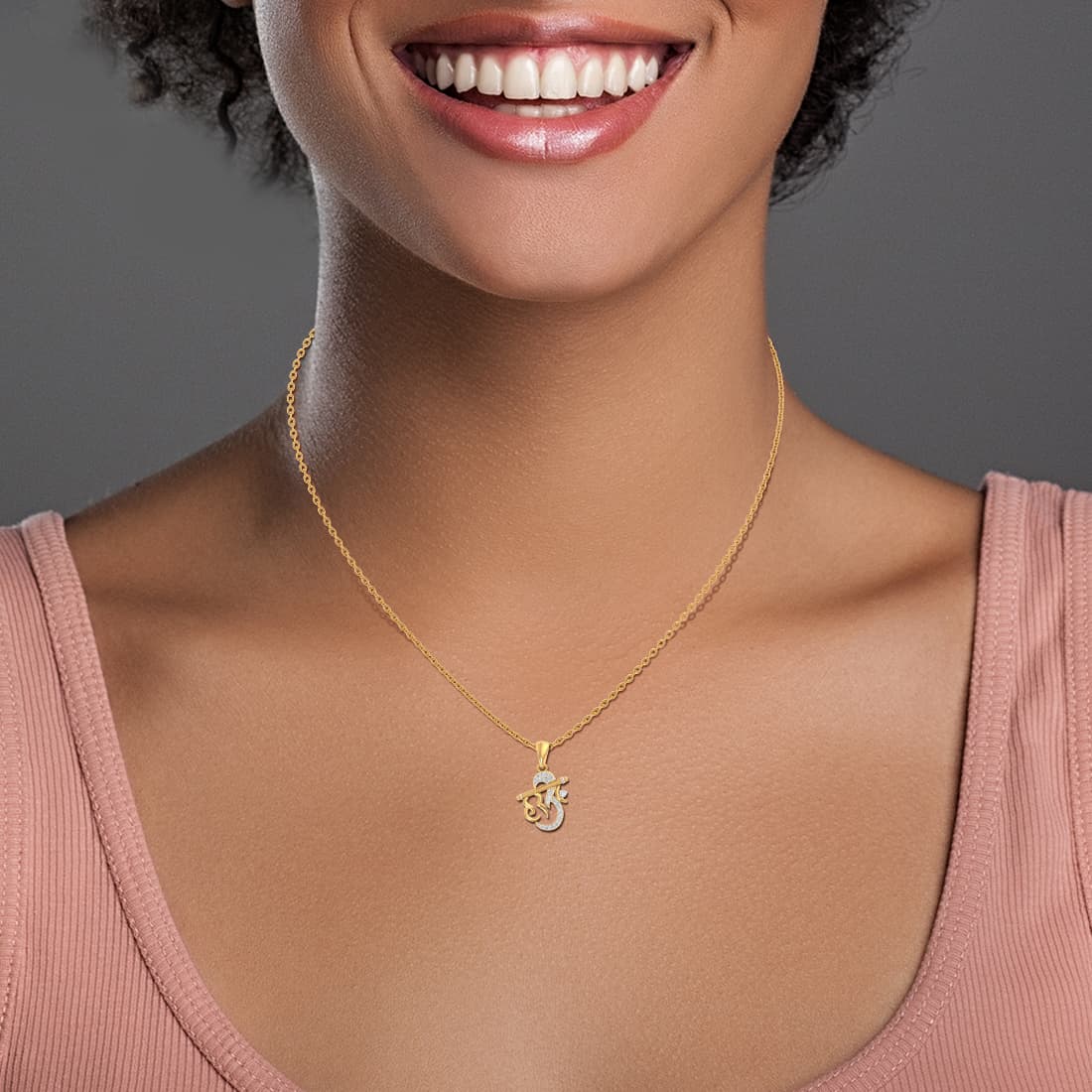 Omkareshwar Diamond Pendant