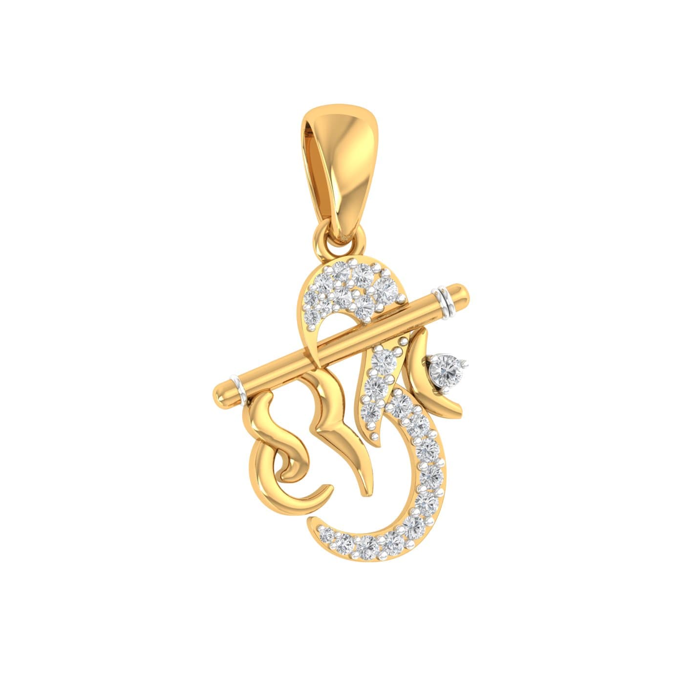 Omkareshwar Diamond Pendant