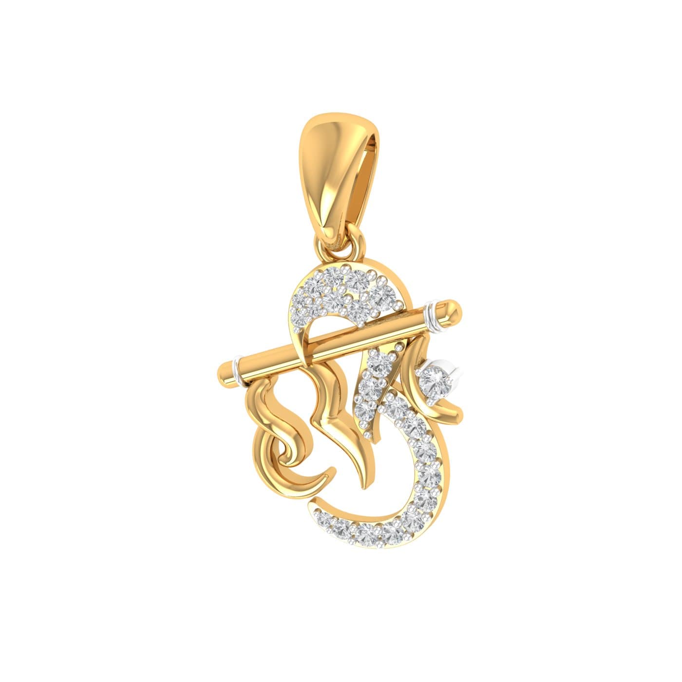 Omkareshwar Diamond Pendant