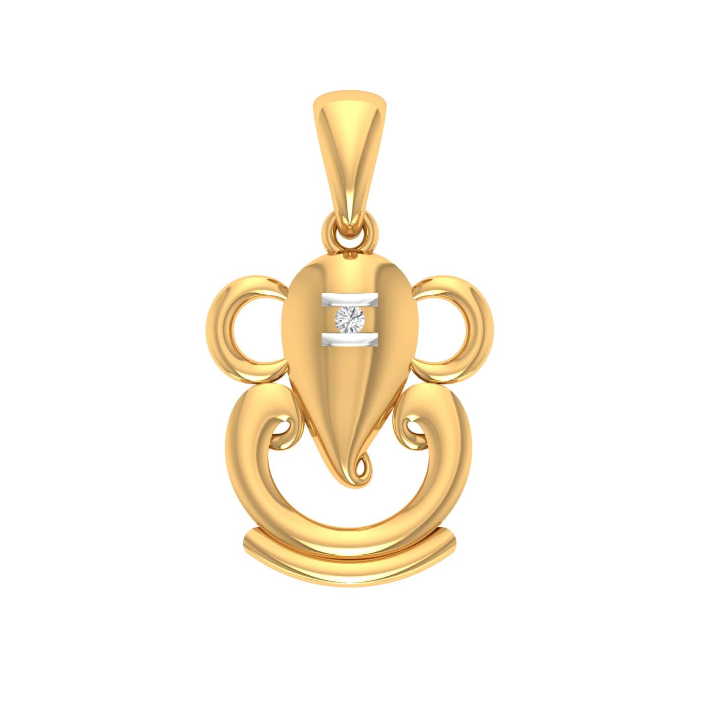 Gajanand Diamond Pendant