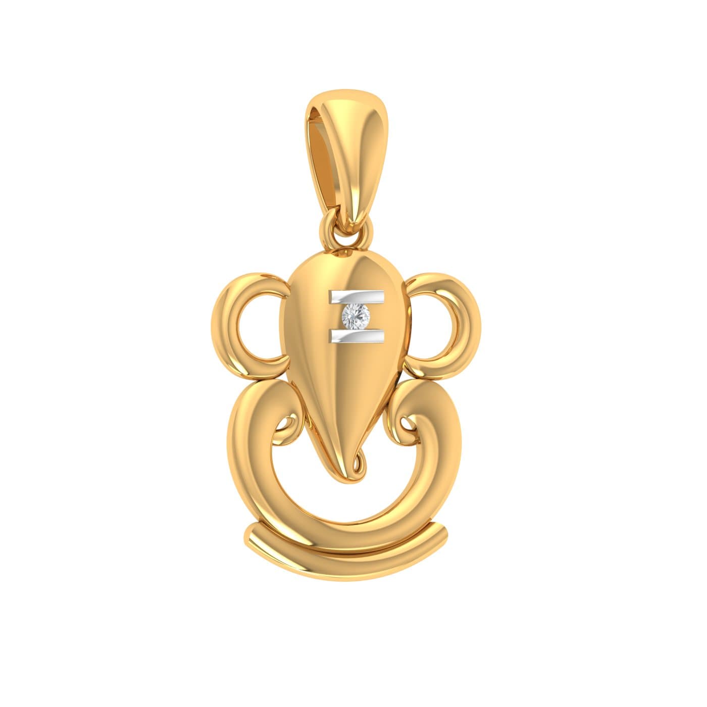 Gajanand Diamond Pendant