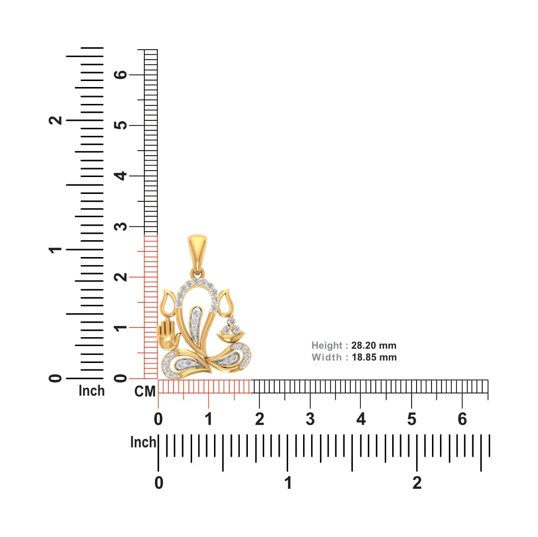 Vinayagar Diamond Pendant