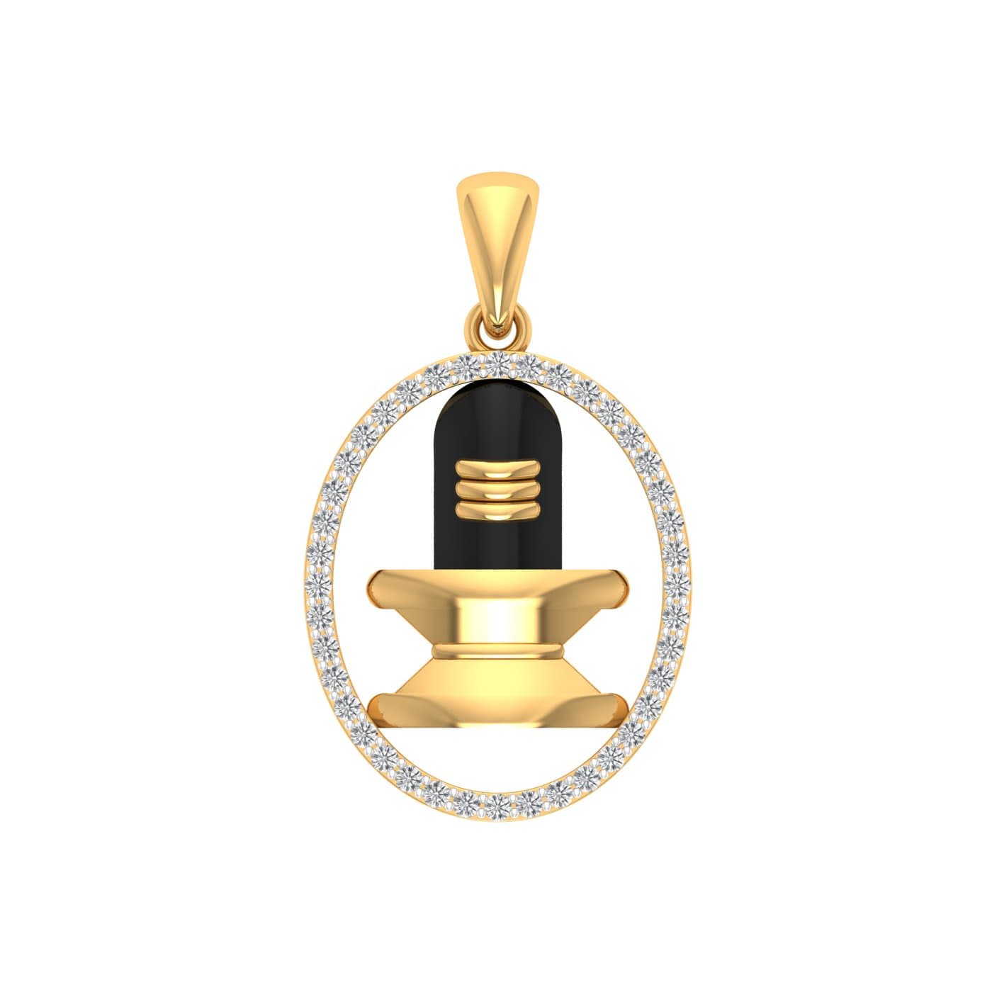 In Frame Shivling Diamond Pendant