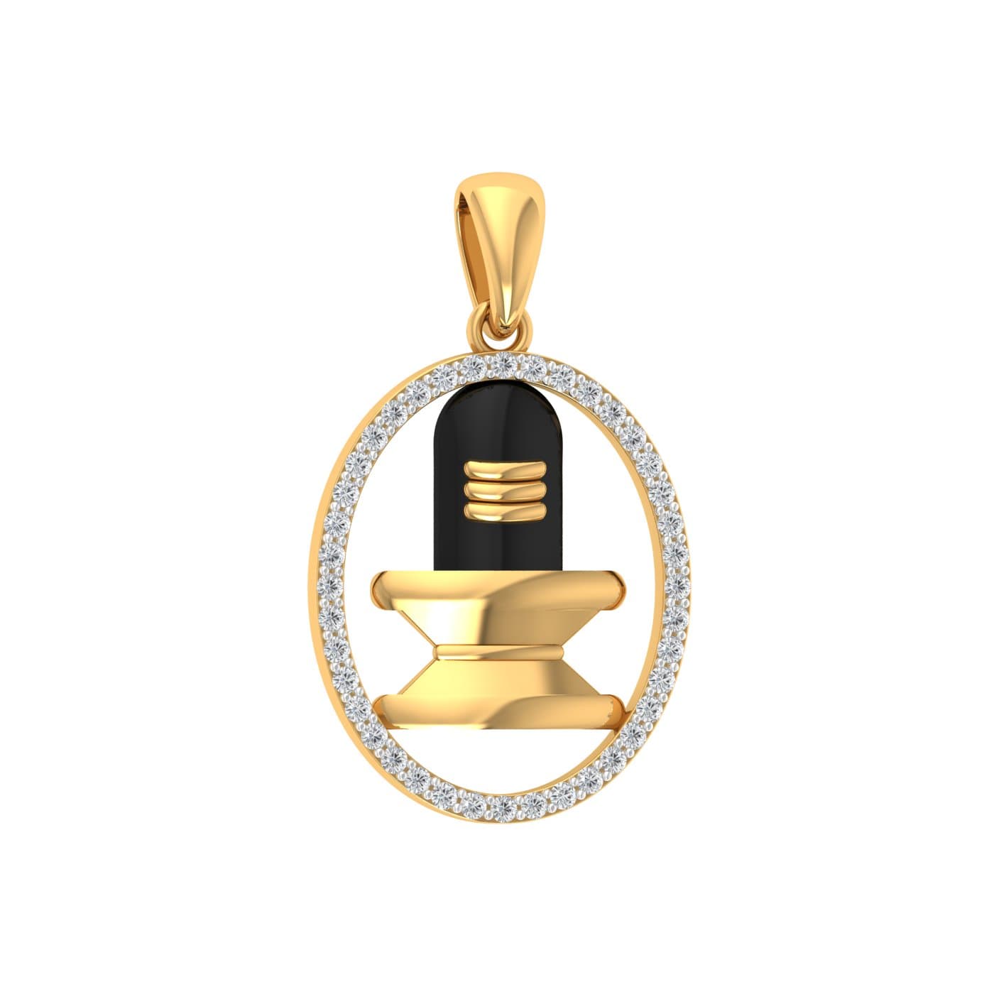 In Frame Shivling Diamond Pendant