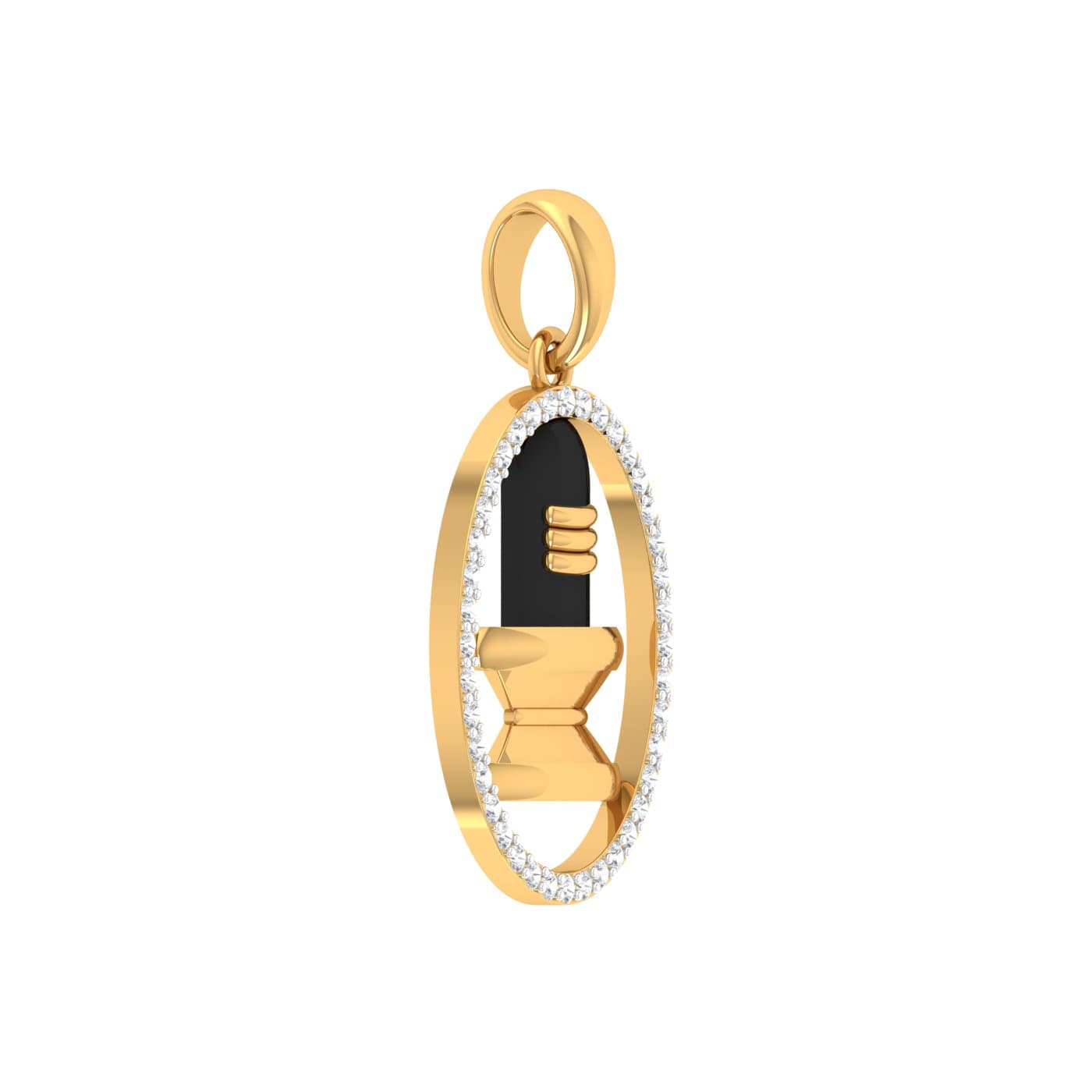 In Frame Shivling Diamond Pendant