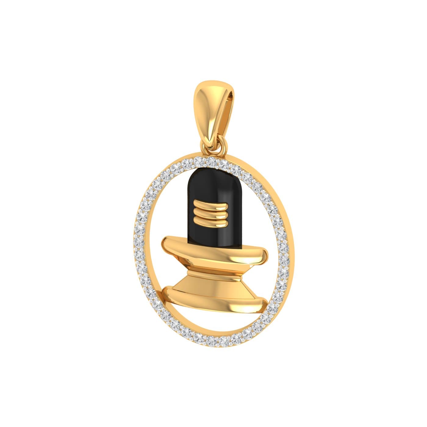 In Frame Shivling Diamond Pendant