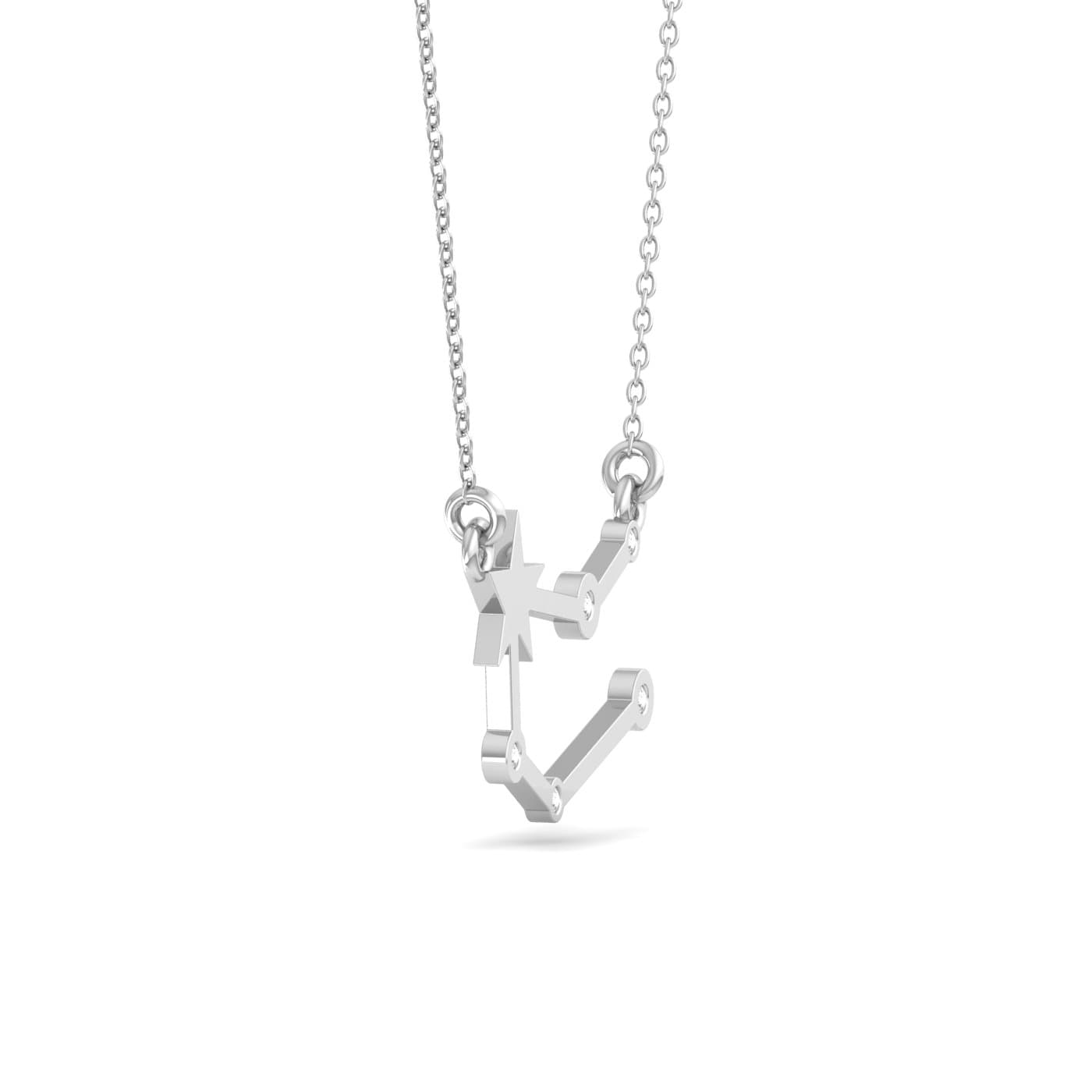 Gemini Zodiac Diamond Pendant