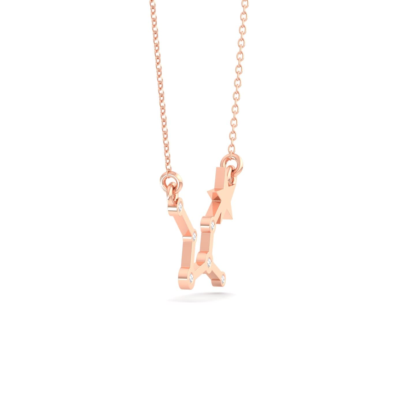 Virgo Zodiac Diamond Pendant