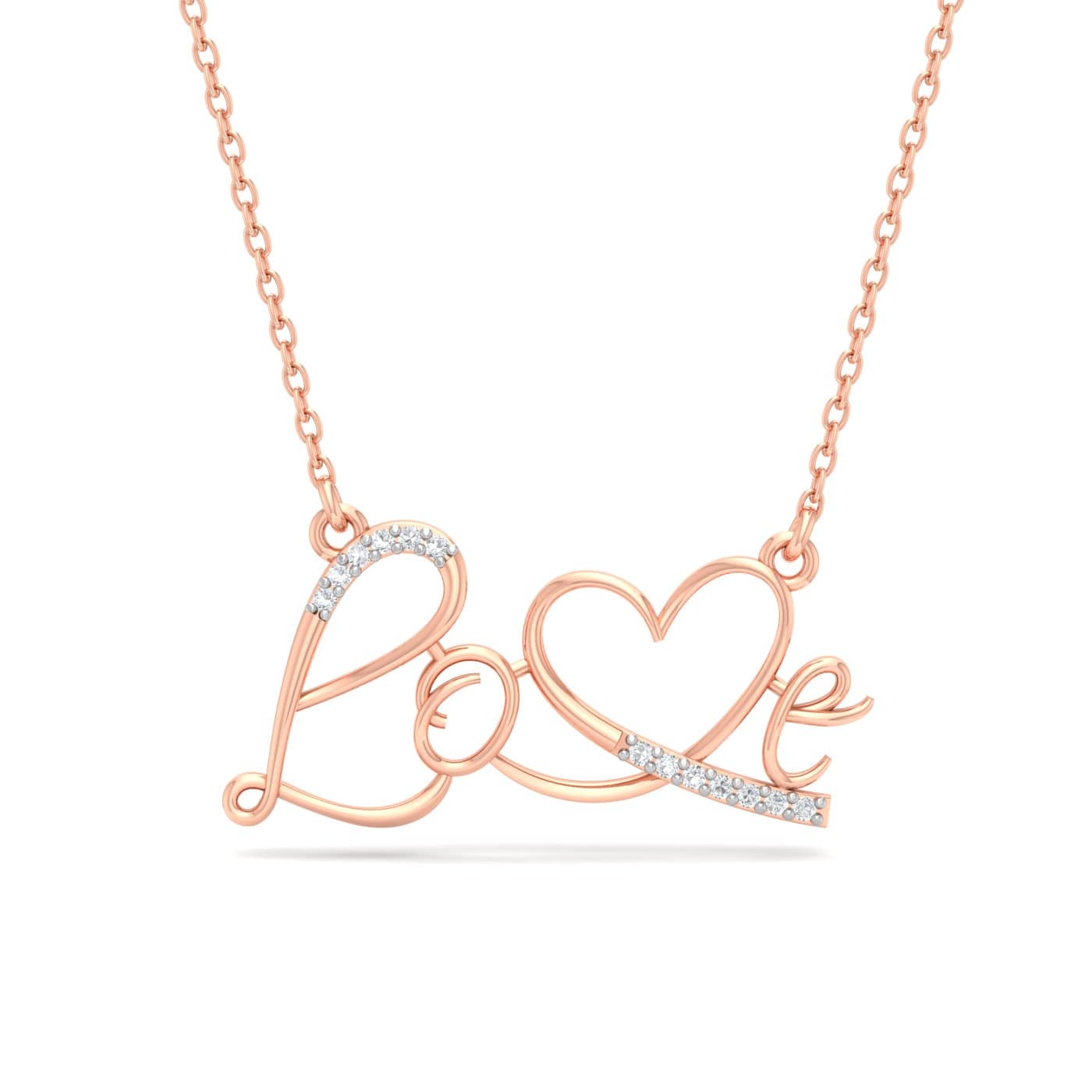 Initial Love Diamond Pendant