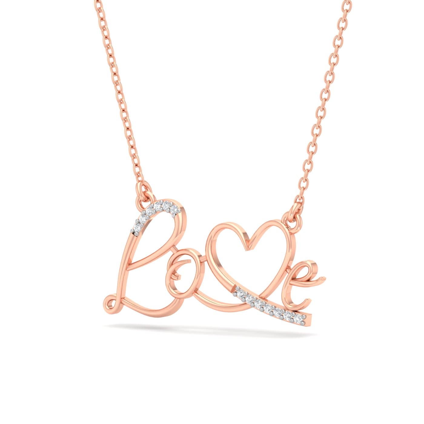 Initial Love Diamond Pendant
