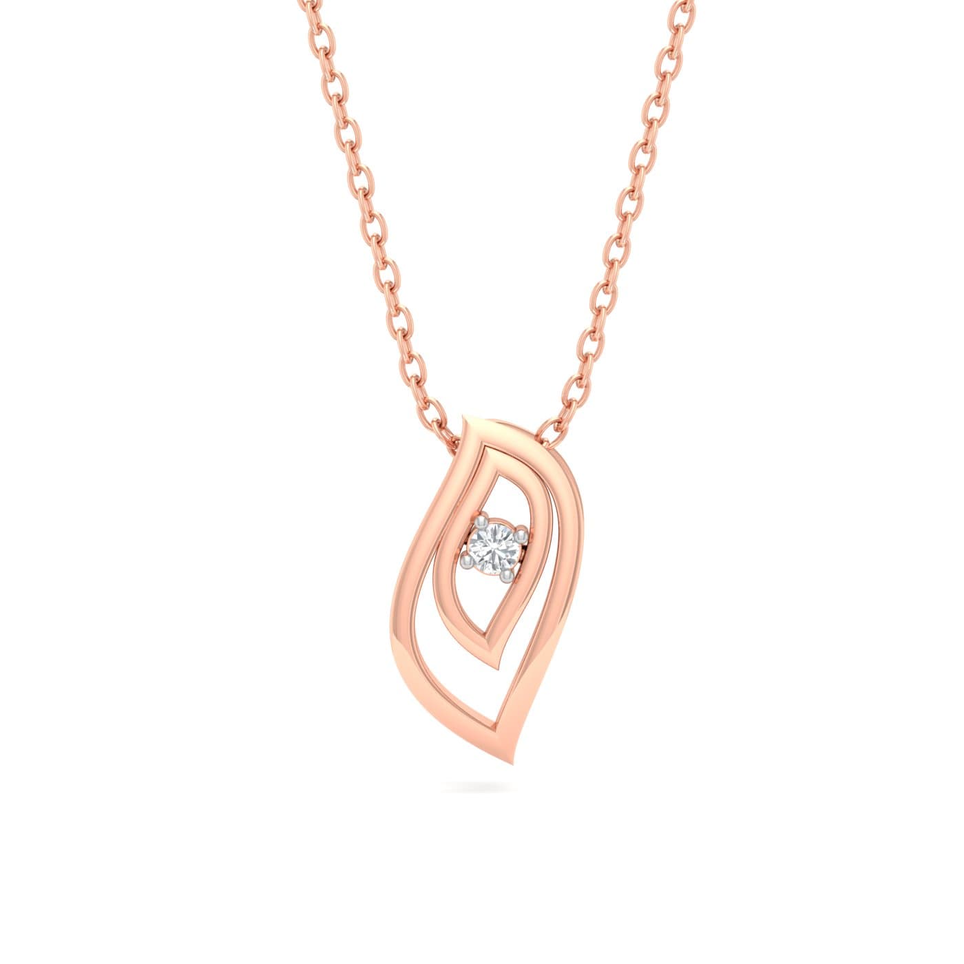 Duo Leaf Diamond Pendant