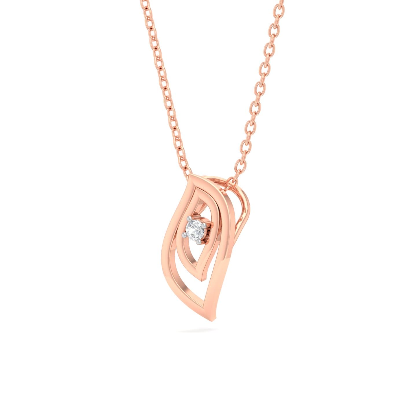 Duo Leaf Diamond Pendant