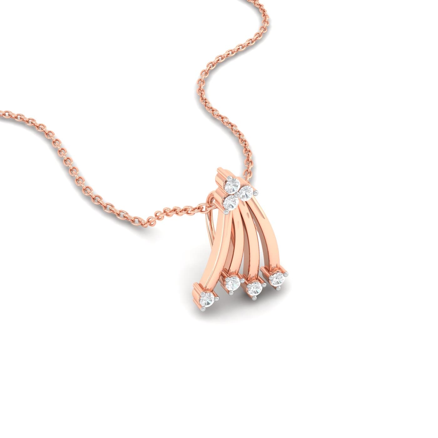 Fancy Linear Diamond Pendant