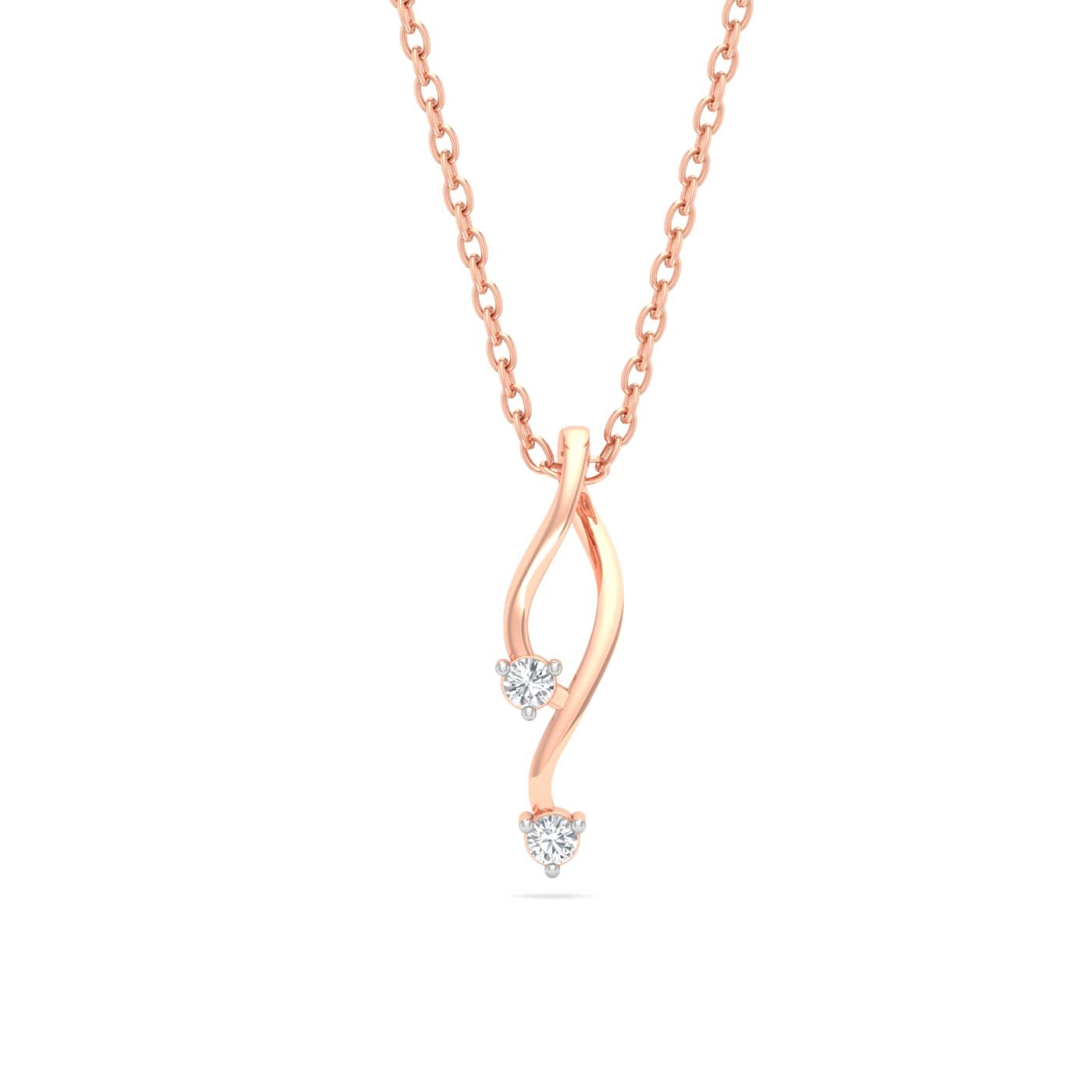 Two Stone Diamond Pendant