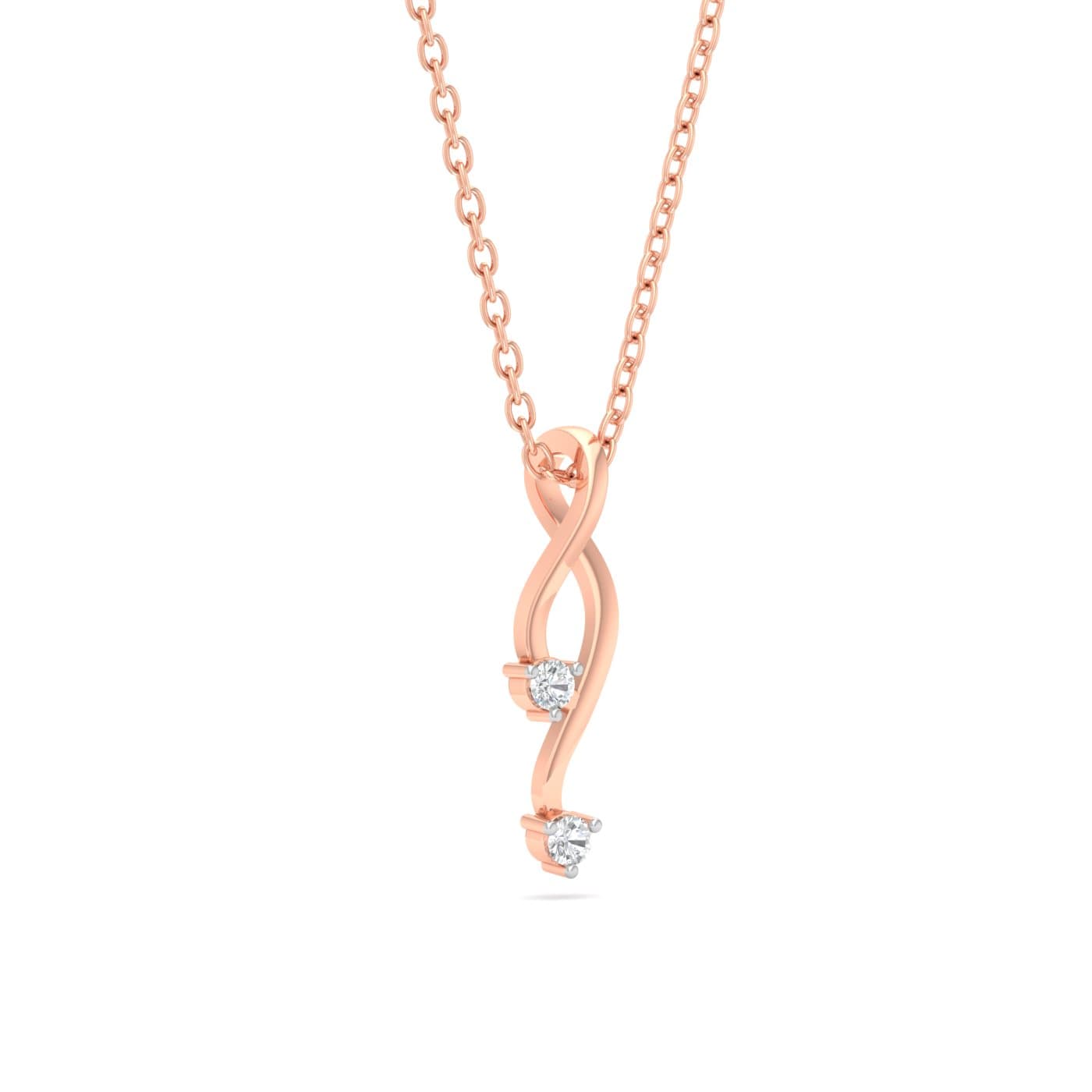 Two Stone Diamond Pendant