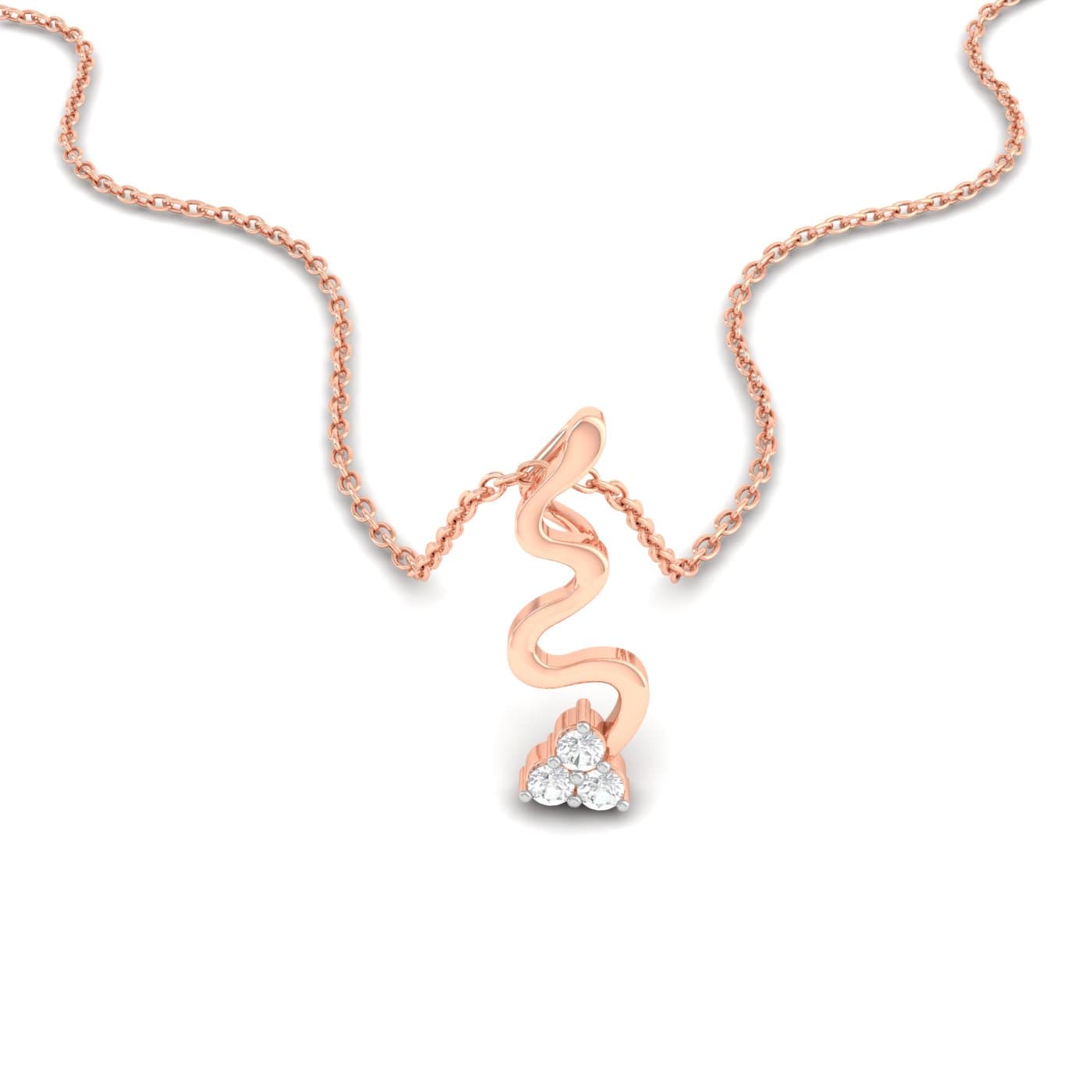 Three Stone Diamond Pendant