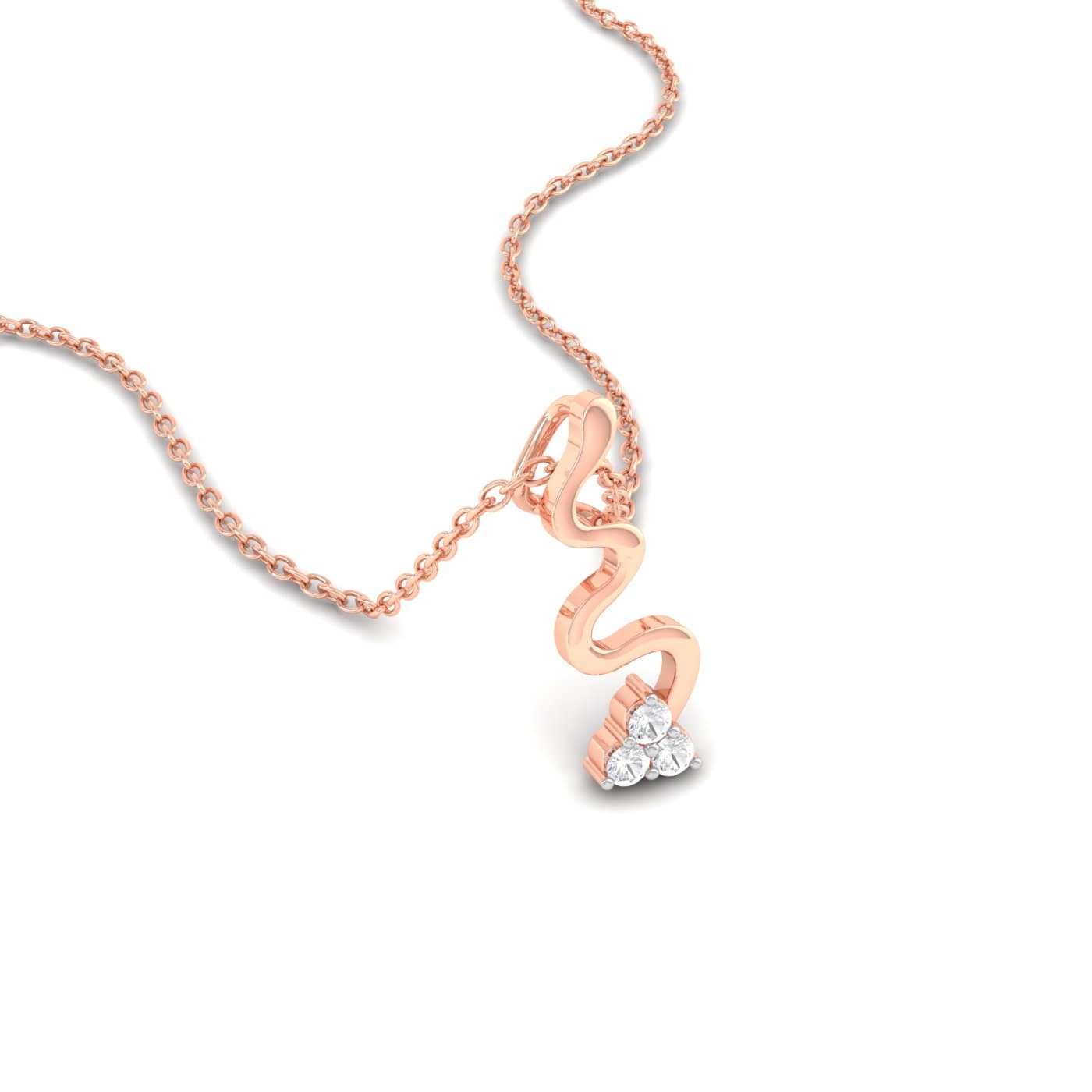 Three Stone Diamond Pendant