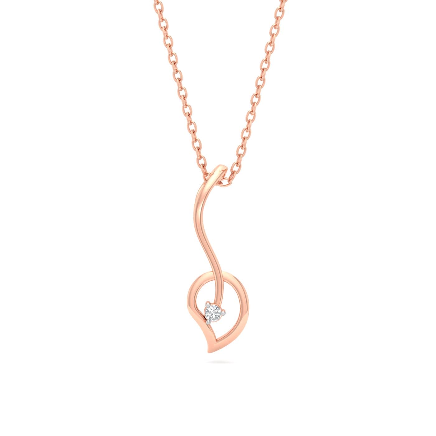 Leaflet Diamond Pendant