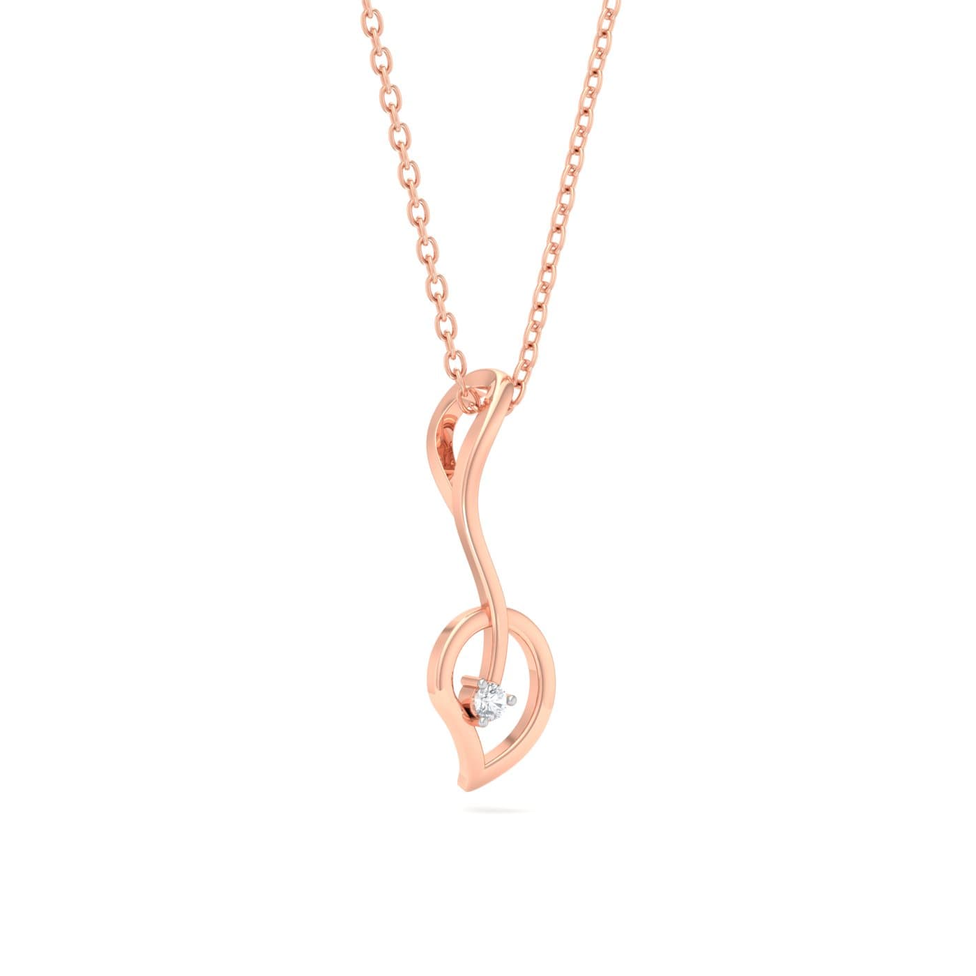 Leaflet Diamond Pendant