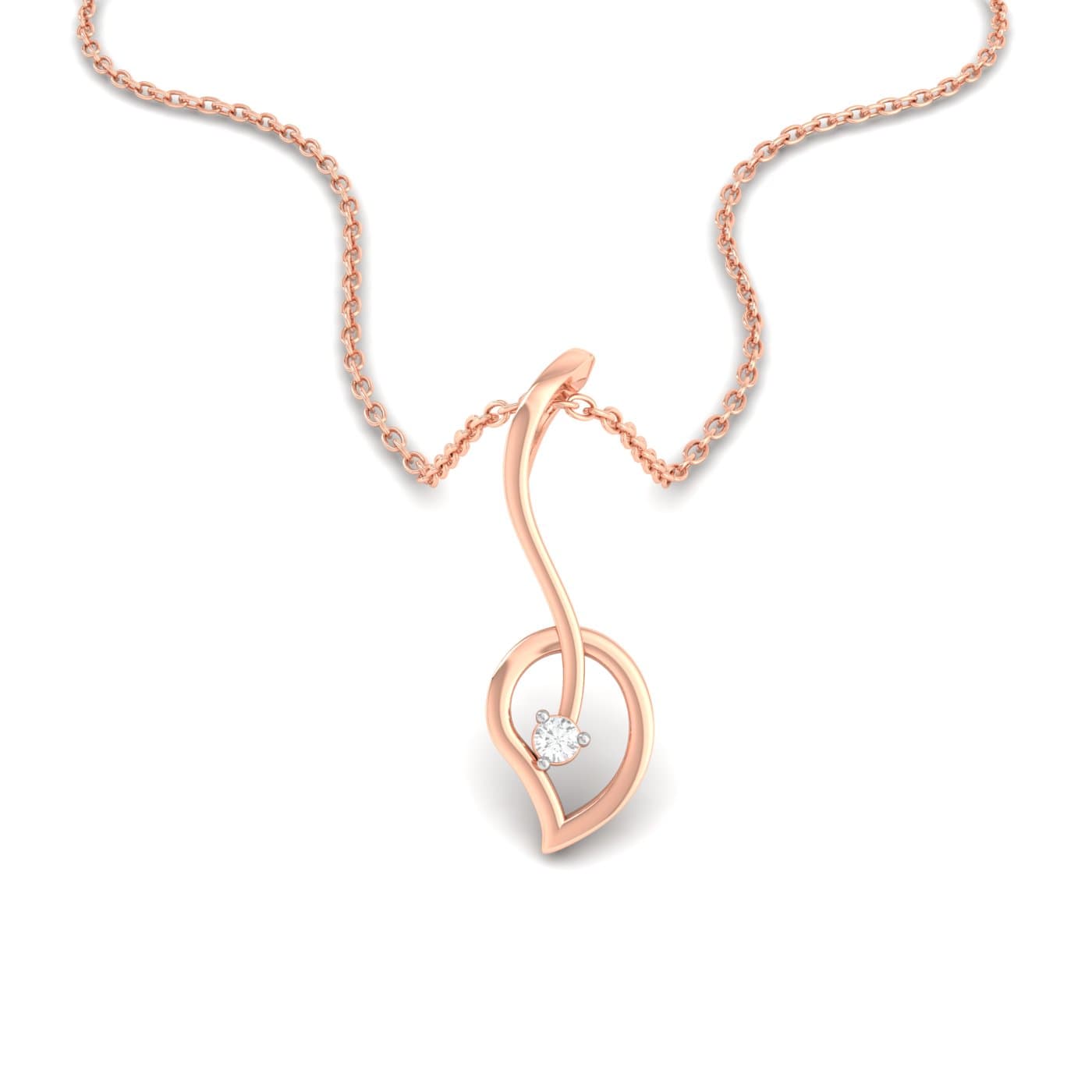 Leaflet Diamond Pendant