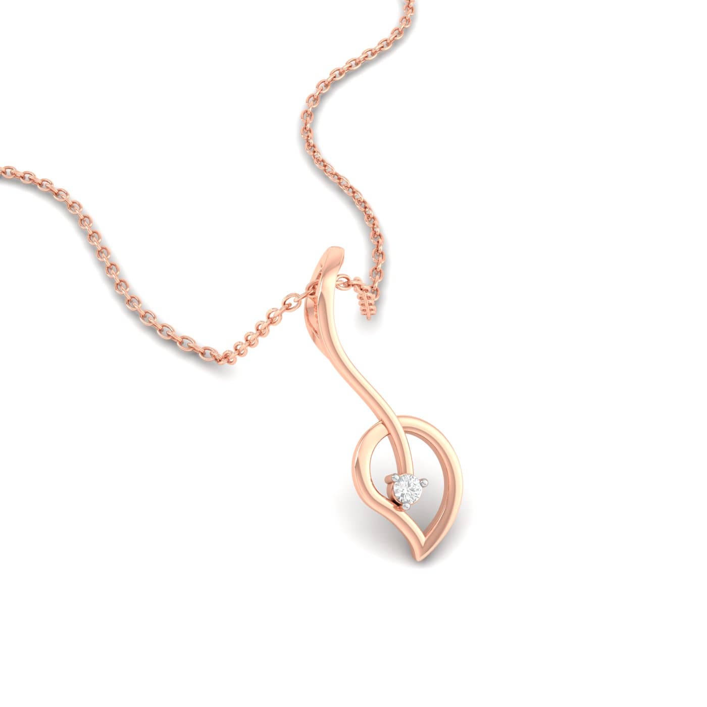 Leaflet Diamond Pendant