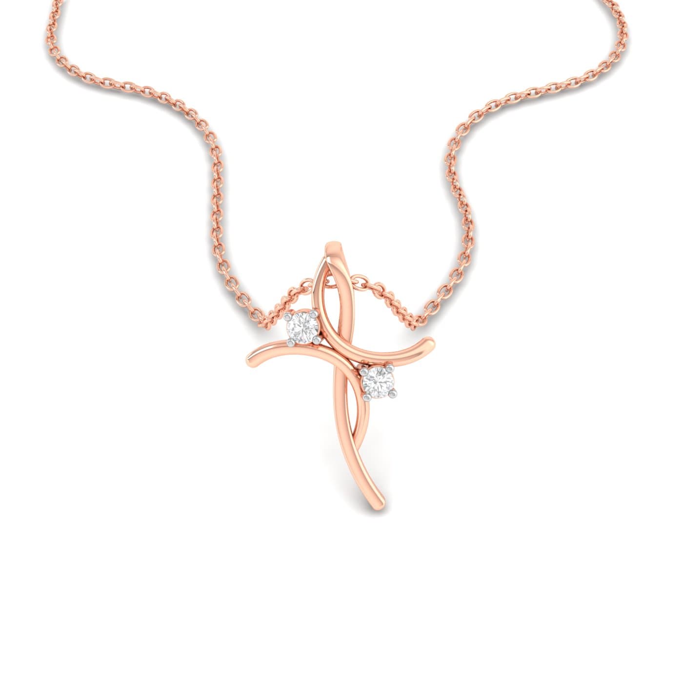 Golden Horizon Diamond Pendant