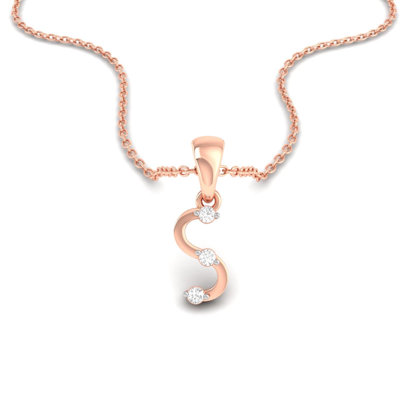 Delicate S Diamond Pendant