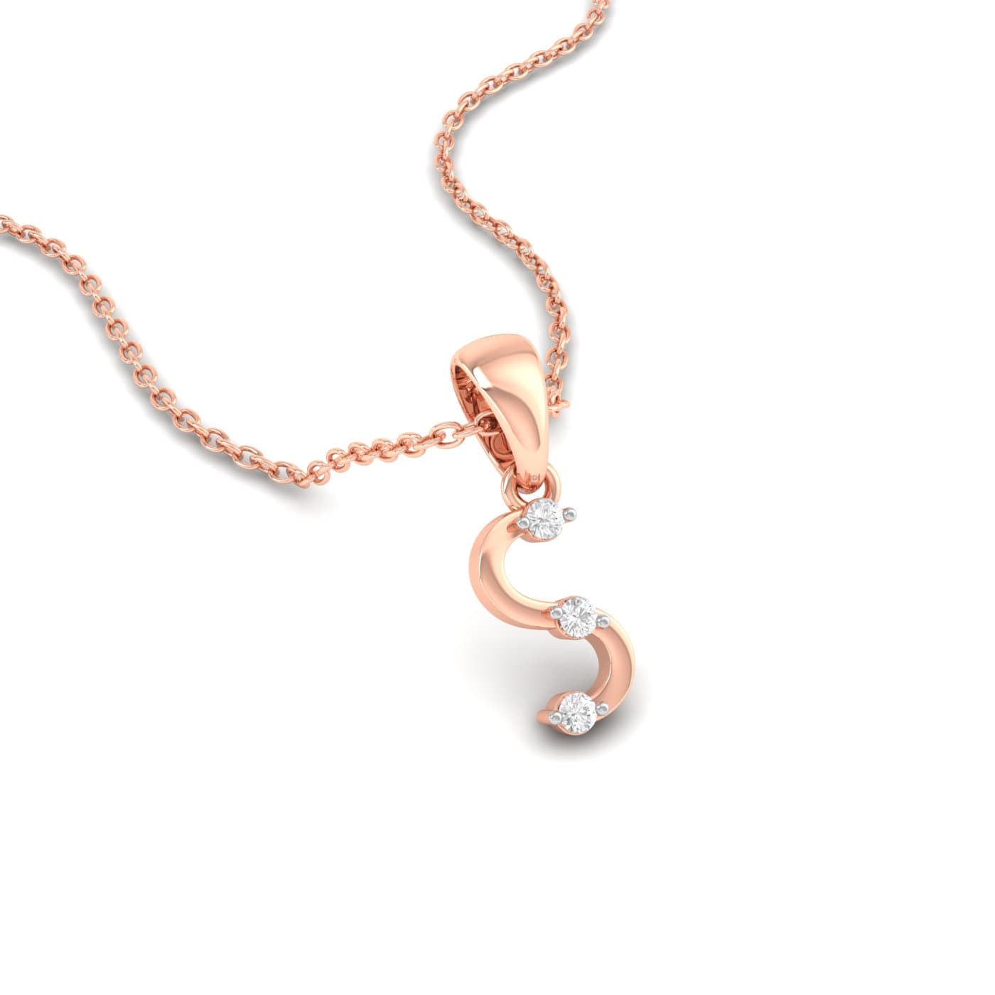 Delicate S Diamond Pendant