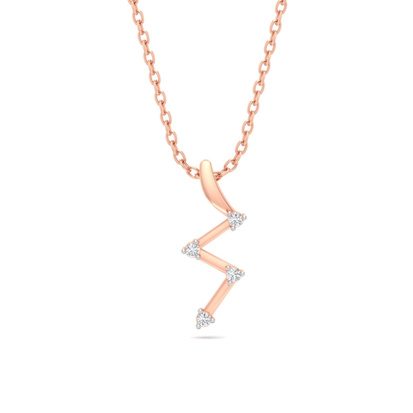 Thunder Sign Diamond Pendant