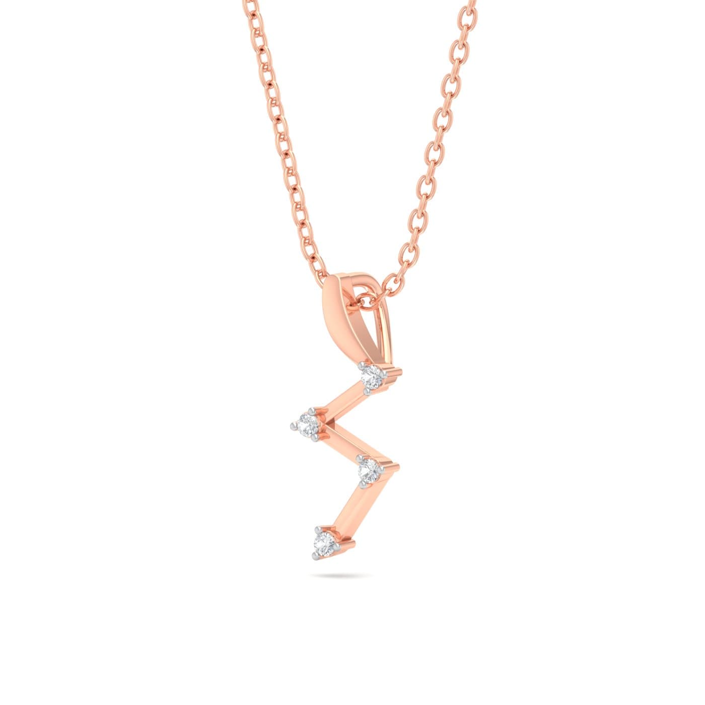 Thunder Sign Diamond Pendant
