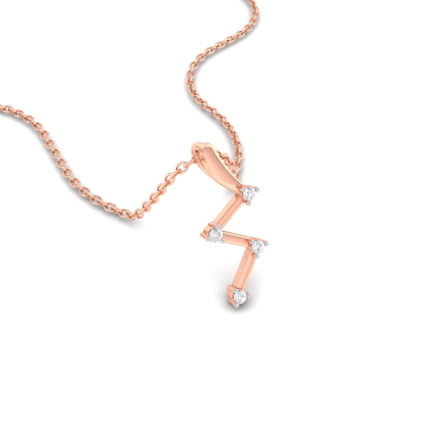 Thunder Sign Diamond Pendant