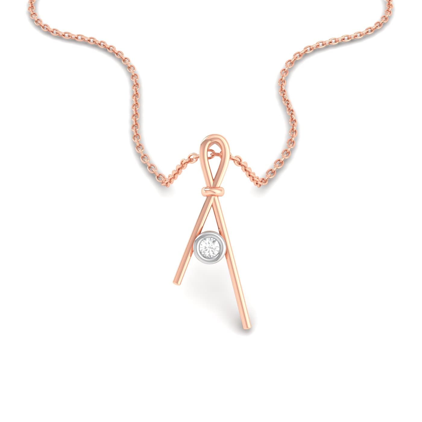 Fancy Knot Diamond Pendant