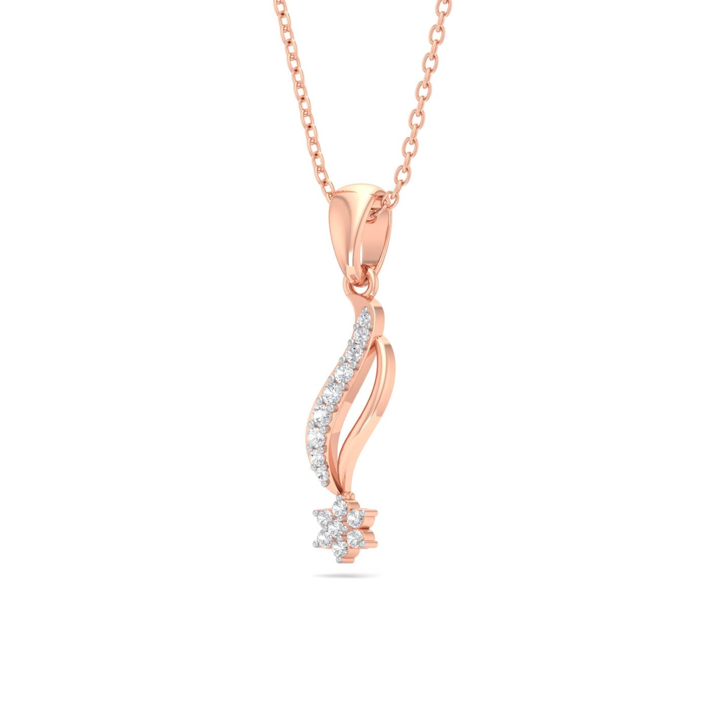 Cluster Bloom Diamond Pendant