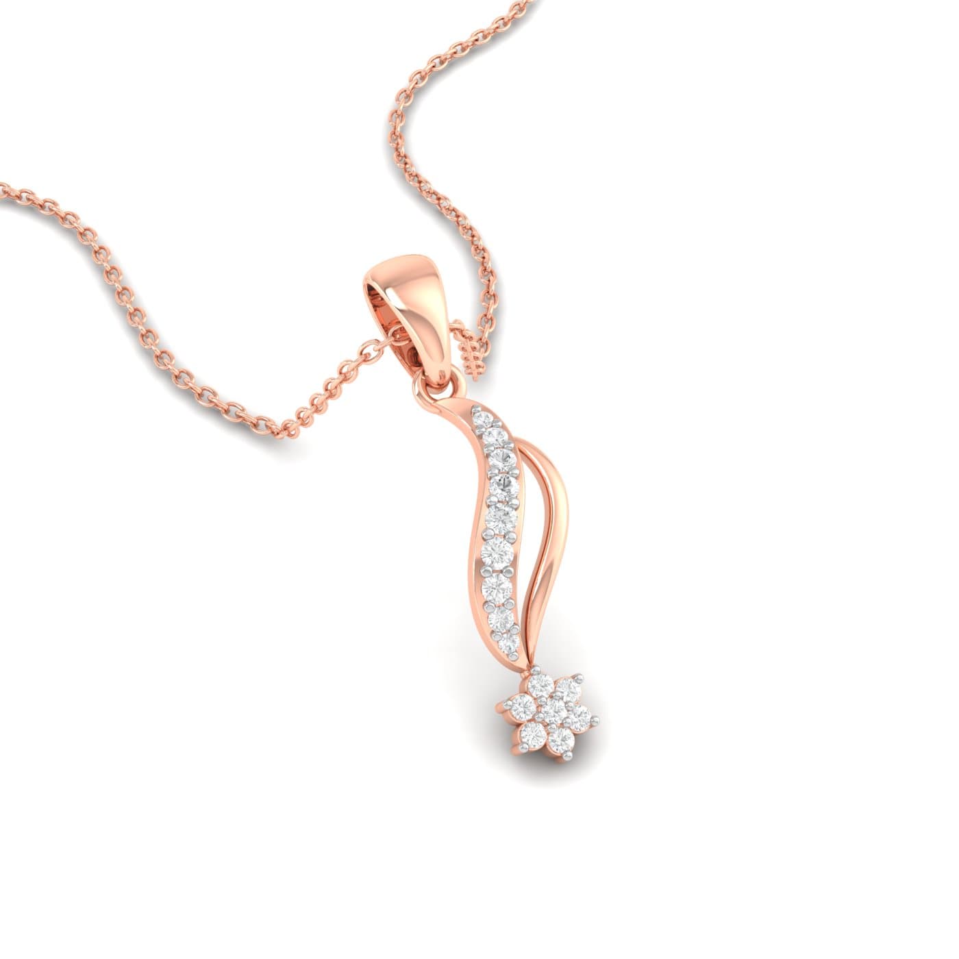 Cluster Bloom Diamond Pendant