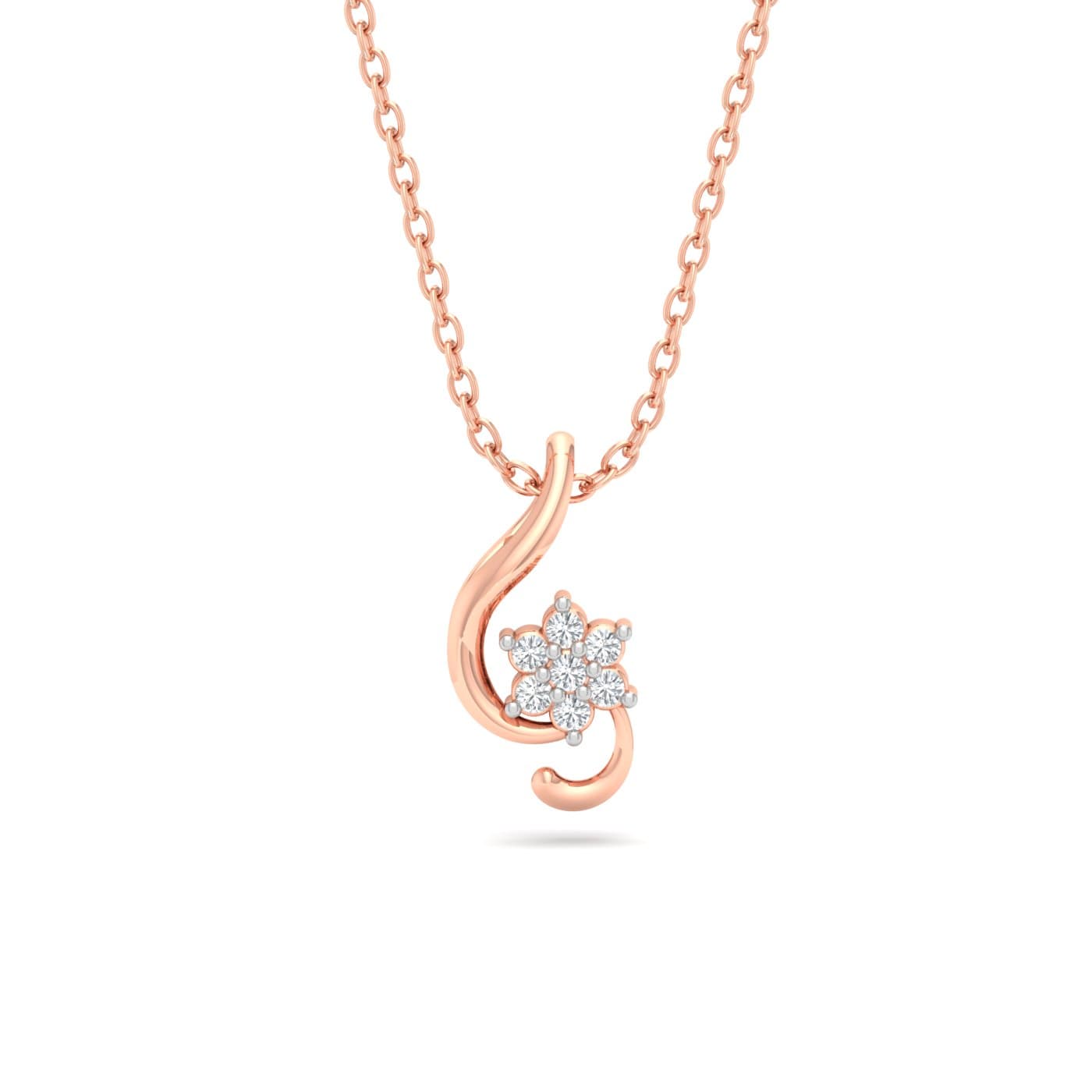 Delicate Cluster Diamond Pendant