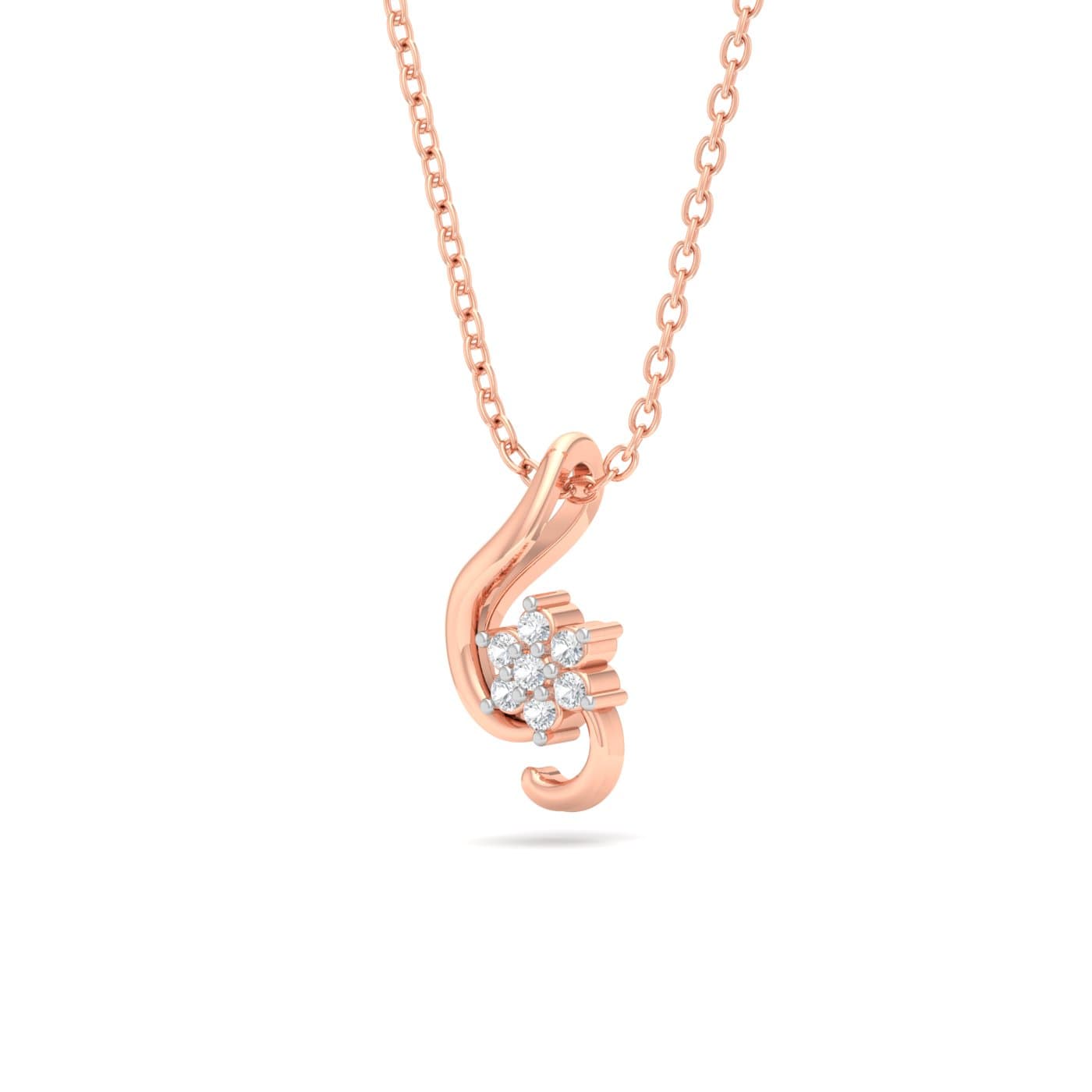 Delicate Cluster Diamond Pendant