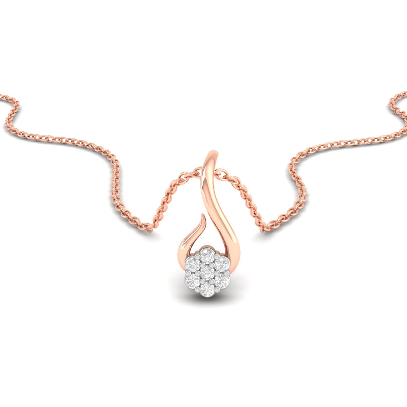 Hook Blossom Diamond Pendant
