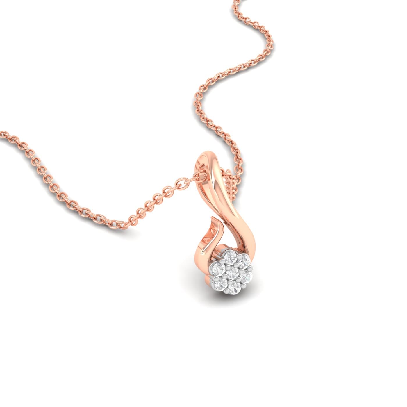 Hook Blossom Diamond Pendant
